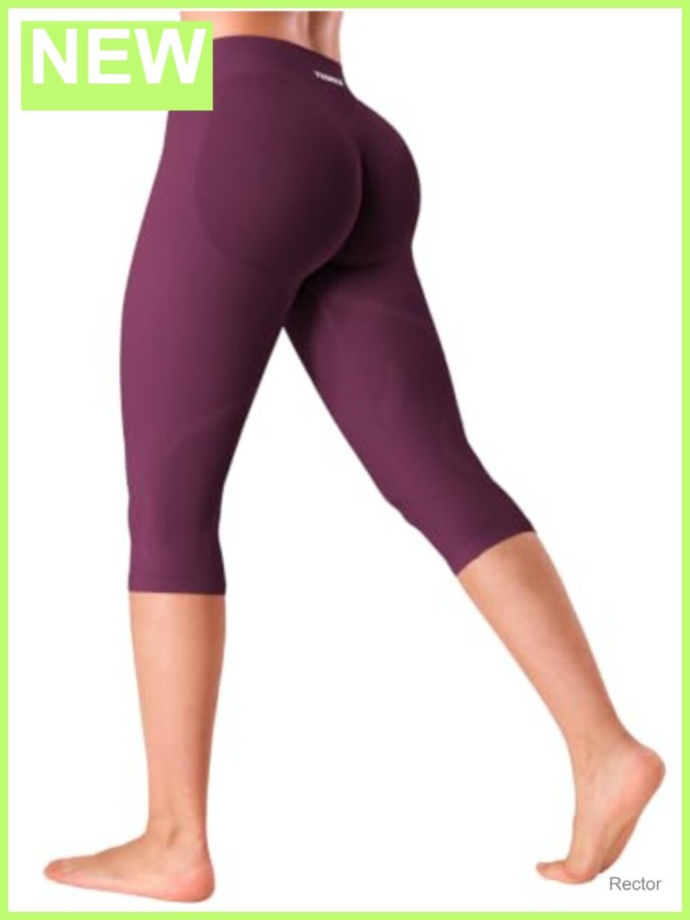 Seamless Low Rise Butt Lifting Capri Leggings 16" No Front Seam Gym Yoga